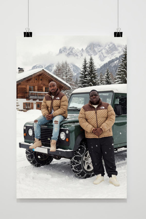 Póster Tupac Biggie Smalls Snow Winter