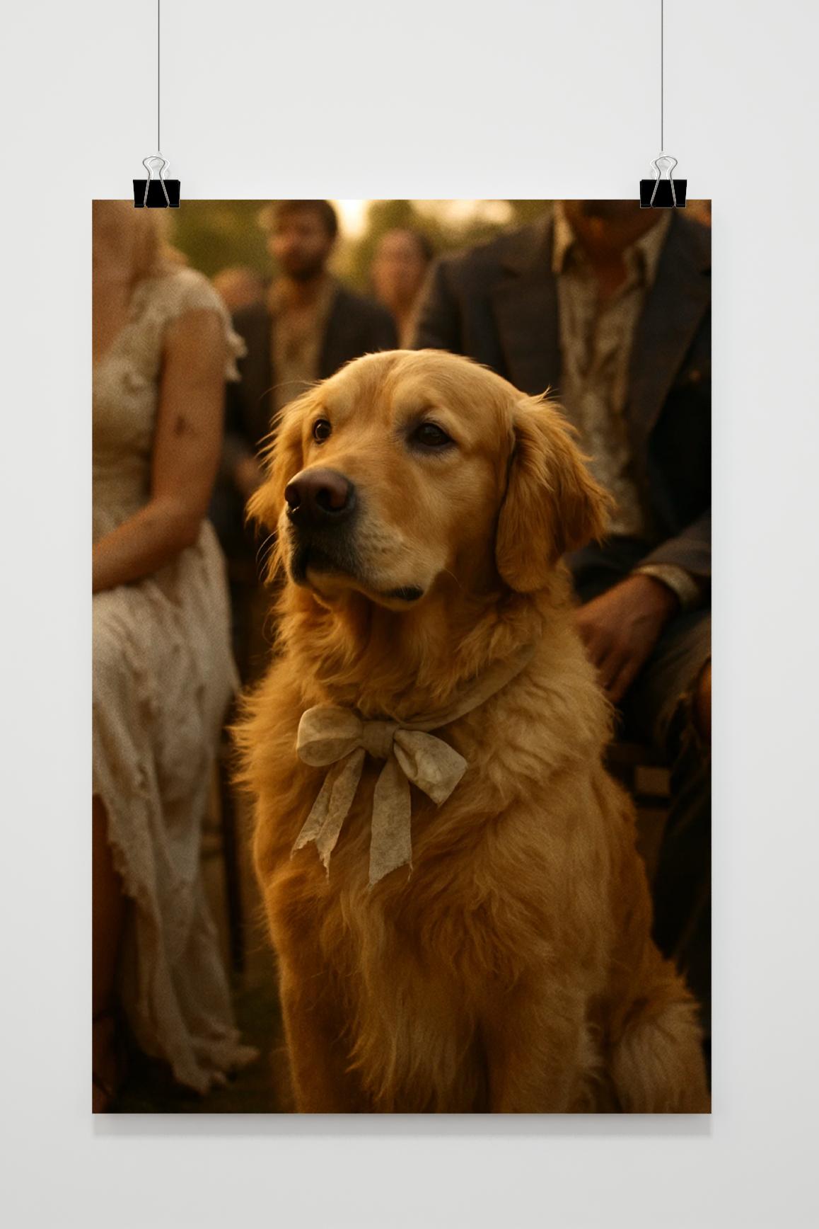 Golden Retriever Pet Family Occasion Wedding Poster von 25 Artstreet