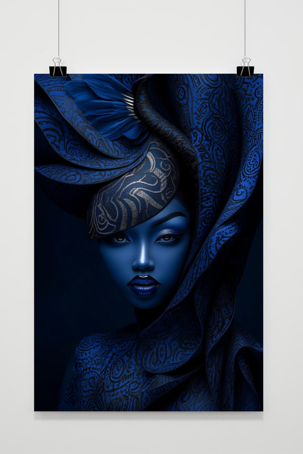 Blauwe Dame Poster