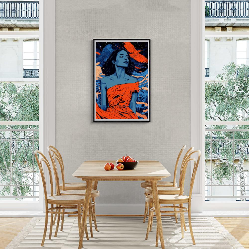Femme Oiseau dans un intérieur
