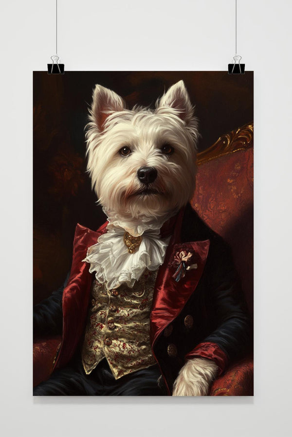 Affiche Chien en Costume