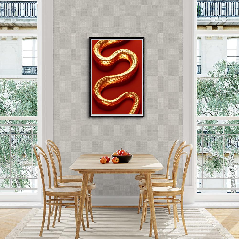Serpiente Dorada en un interior