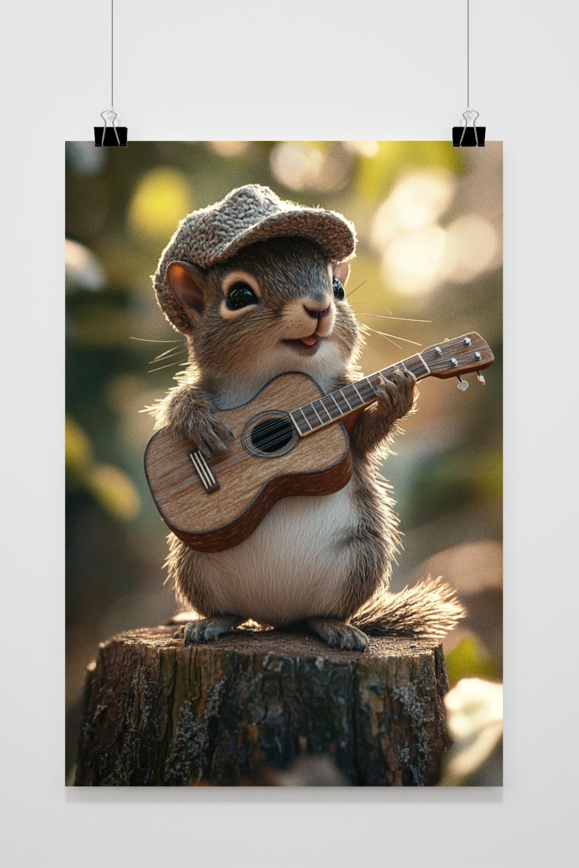 Affiche Rat Guitariste de 25 Artstreet