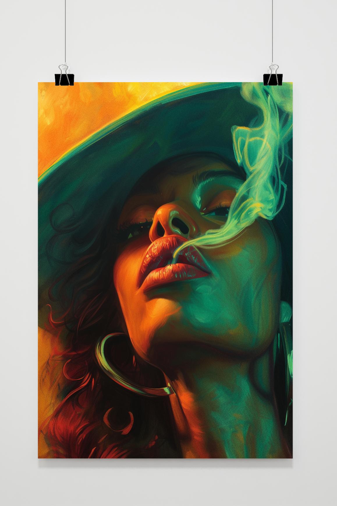 Affiche Femme Fumée de 25 Artstreet
