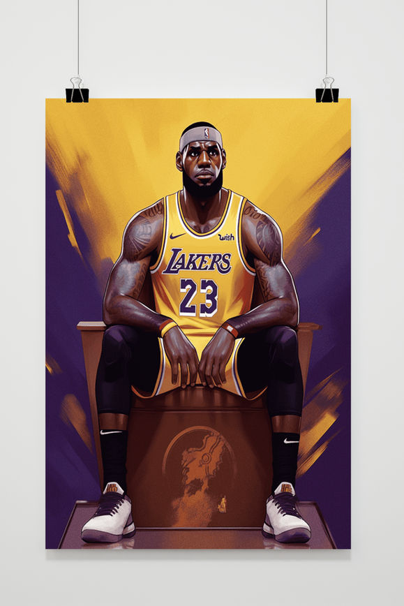 Póster Lebron James Trono de 25 Artstreet