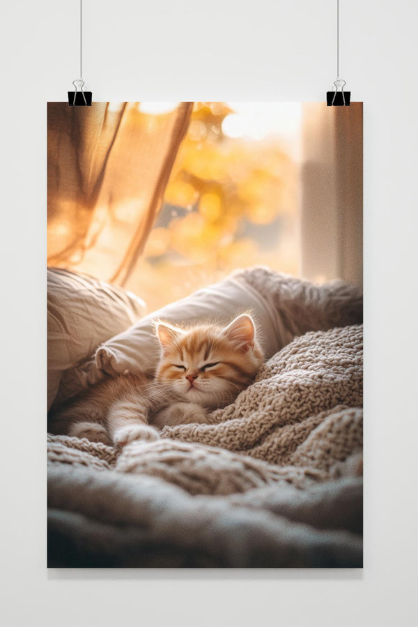 Póster Gato Adorable