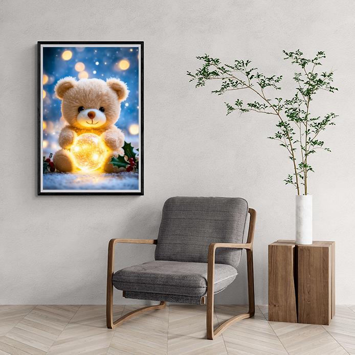 Ours en Peluche et Ballon dans un intérieur