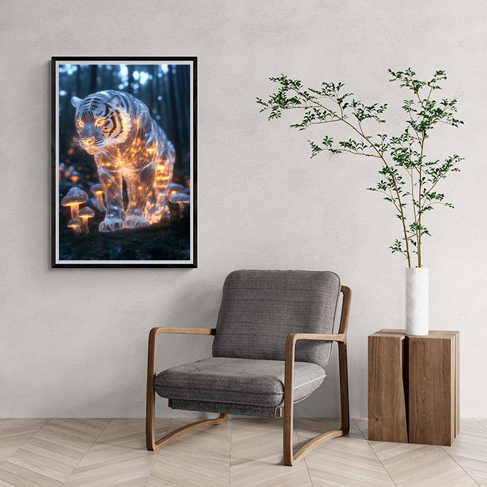 Tigre Magique dans un intérieur