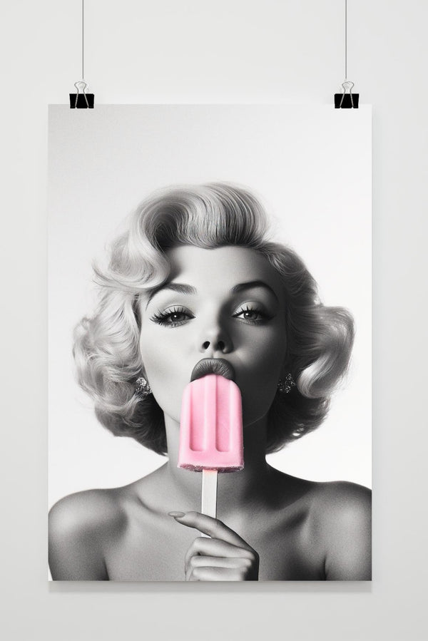 Frau Eis am Stiel Poster