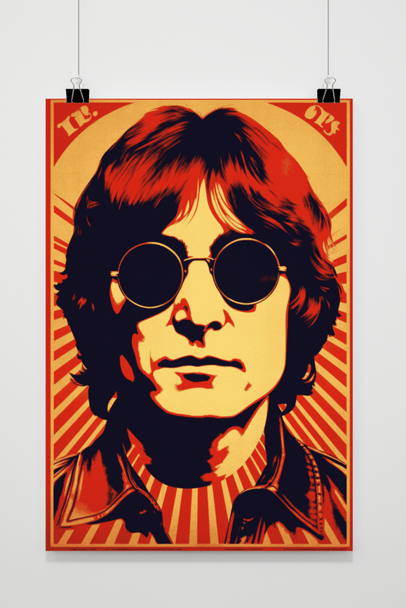 John Lennon Rood poster