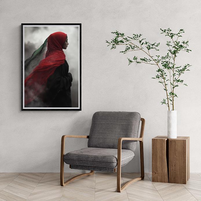Keffieh Palestinien dans un intérieur