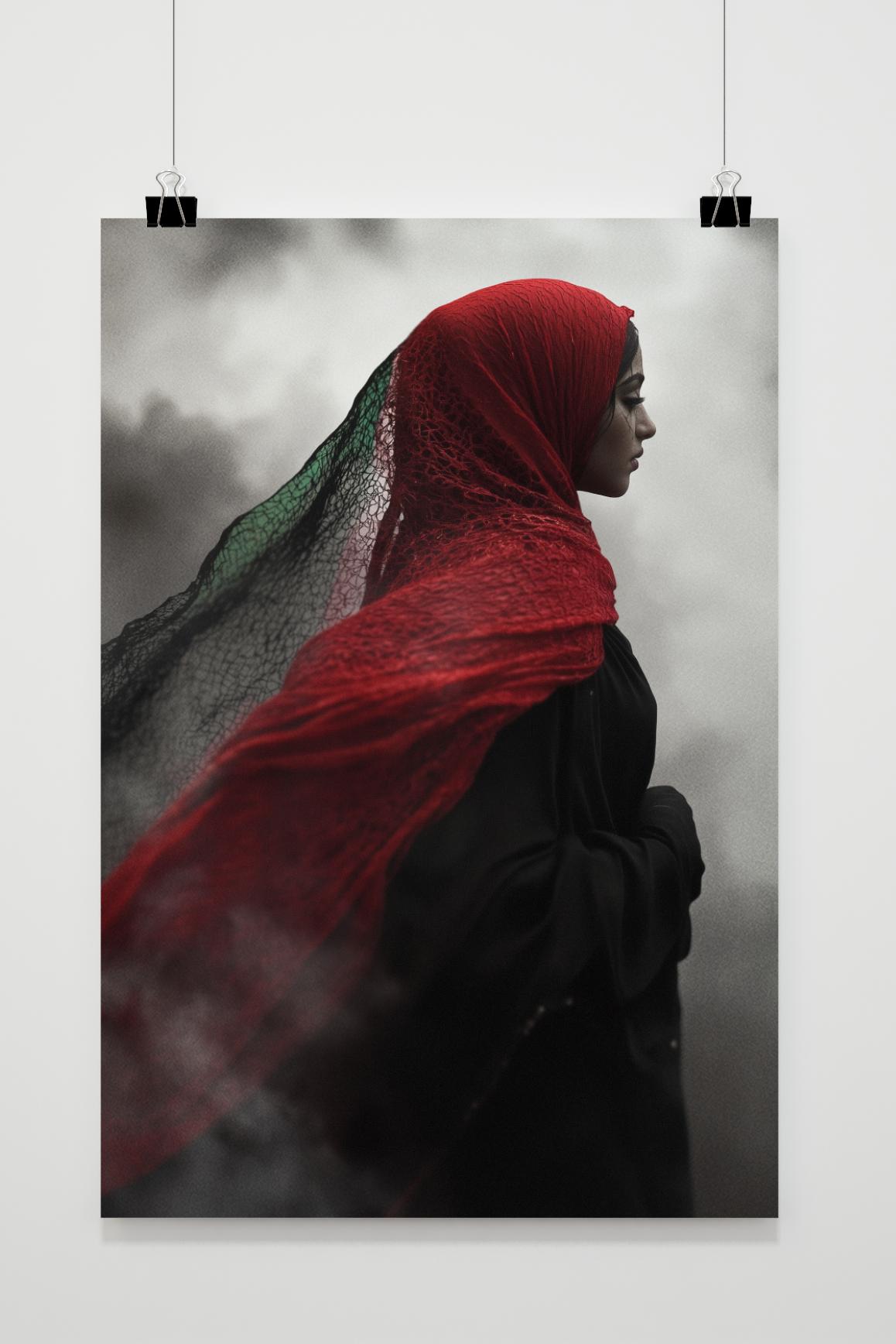 Affiche Keffieh Palestinien de 25 Artstreet