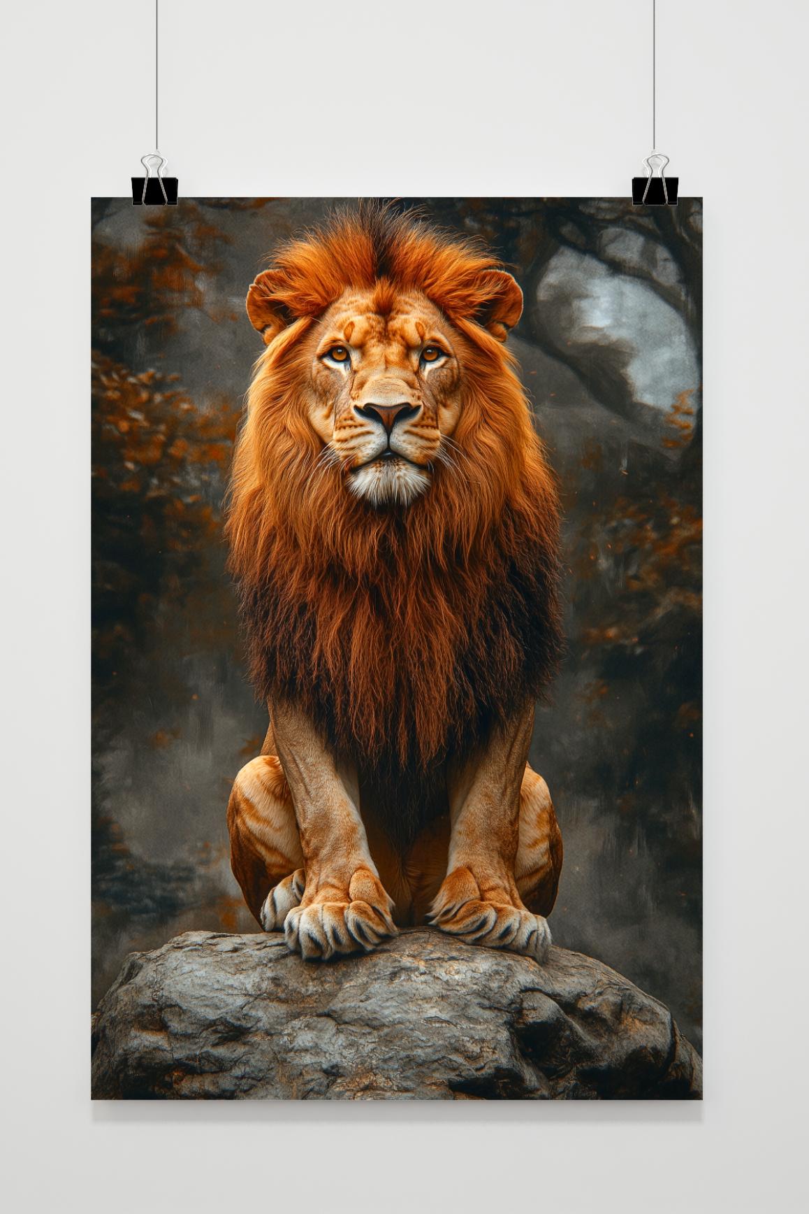 Affiche Lion de 25 Artstreet