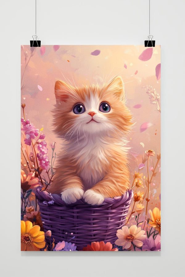 Cat in a Basket poster