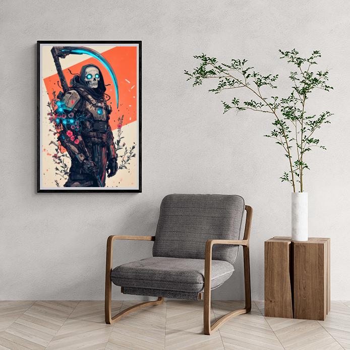 La Muerte (Magere Hein) en un interior