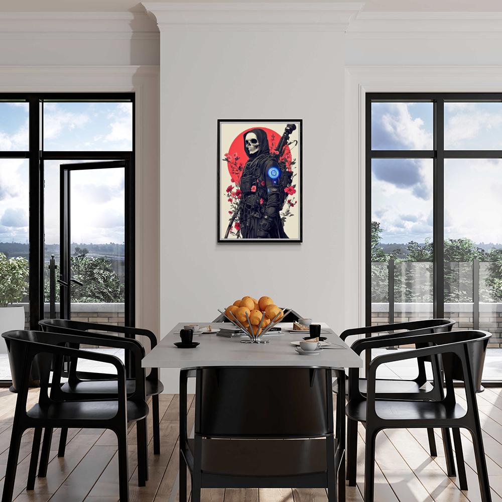 Soldat Crâne dans un intérieur