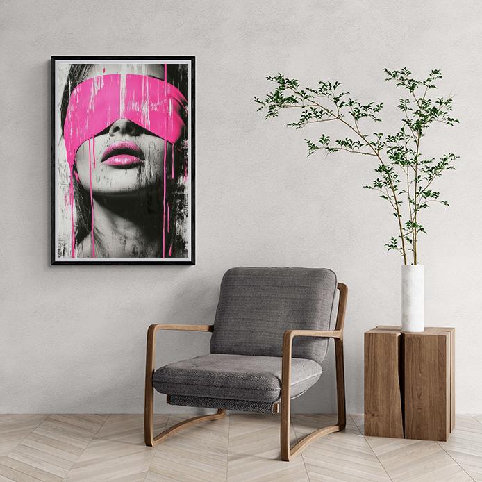 Blinddoek Roze dans un intérieur