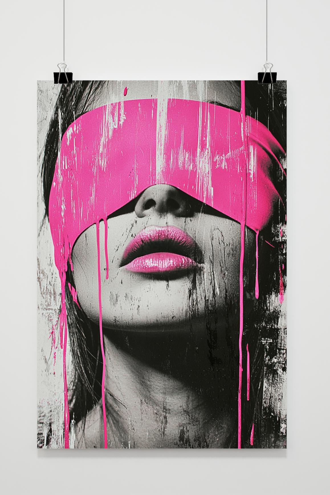 Affiche Blinddoek Roze de 25 Artstreet