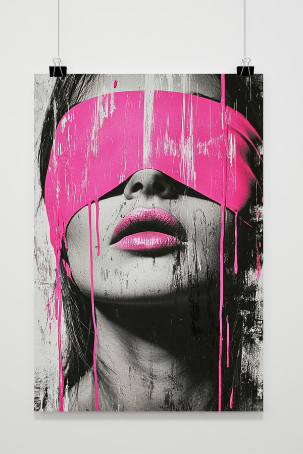Affiche Blinddoek Roze