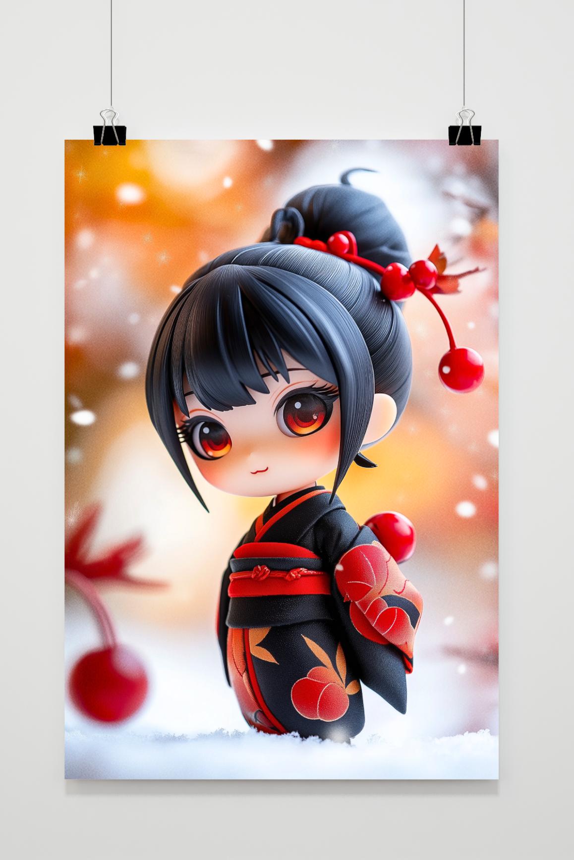 Affiche Chibi Japans de 25 Artstreet