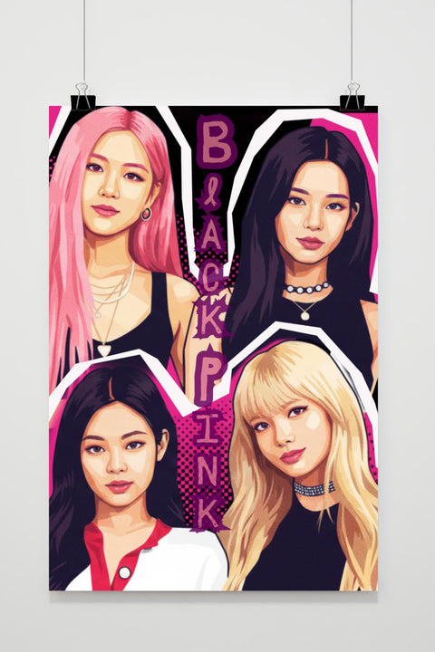 BLACKPINK Kpop Girl Group Band poster