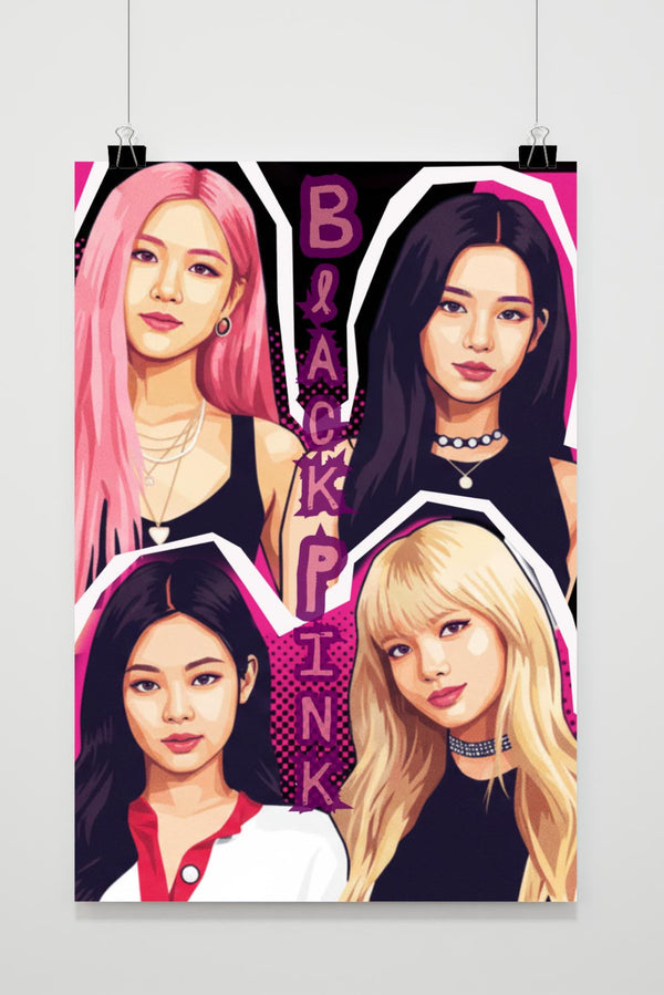 BLACKPINK Kpop Girl Group Band Poster