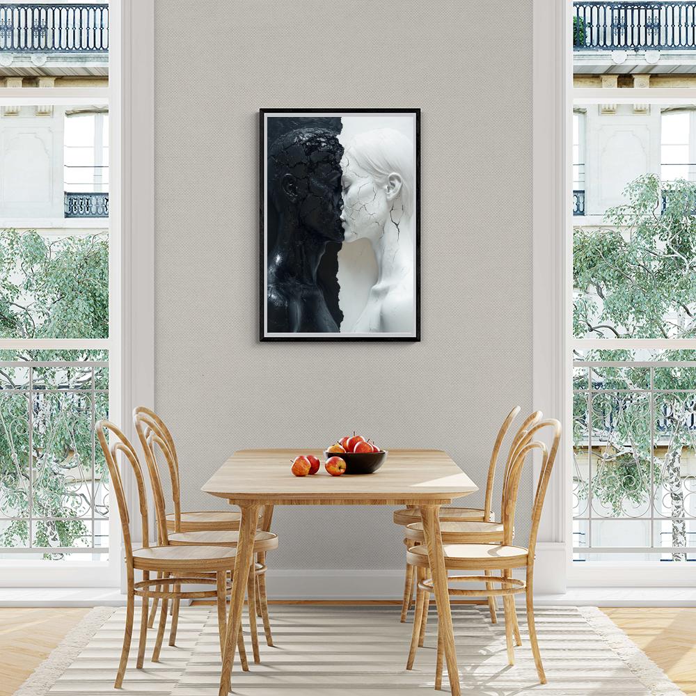 Couple Baiser dans un intérieur