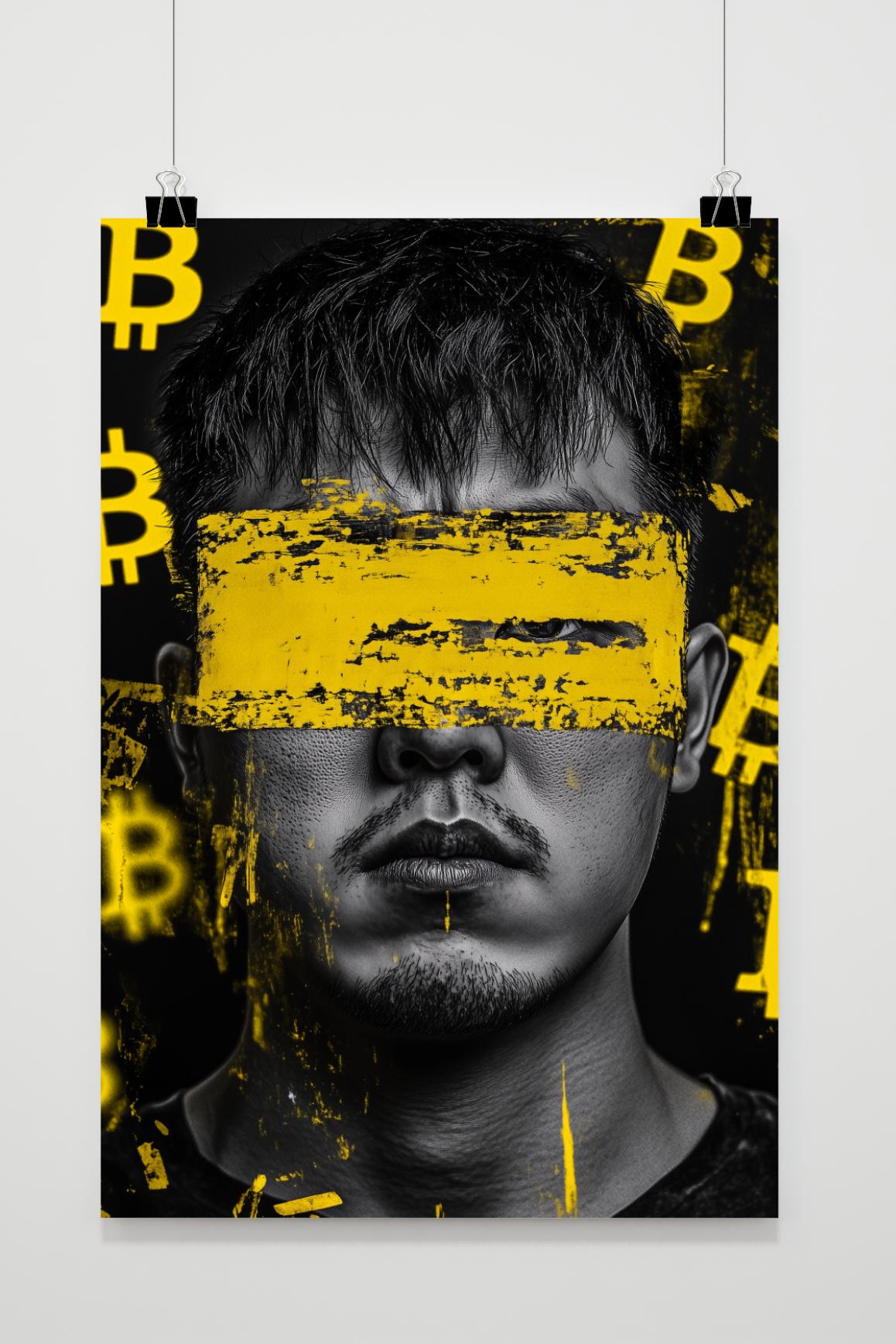 Affiche Bitcoin Man de 25 Artstreet
