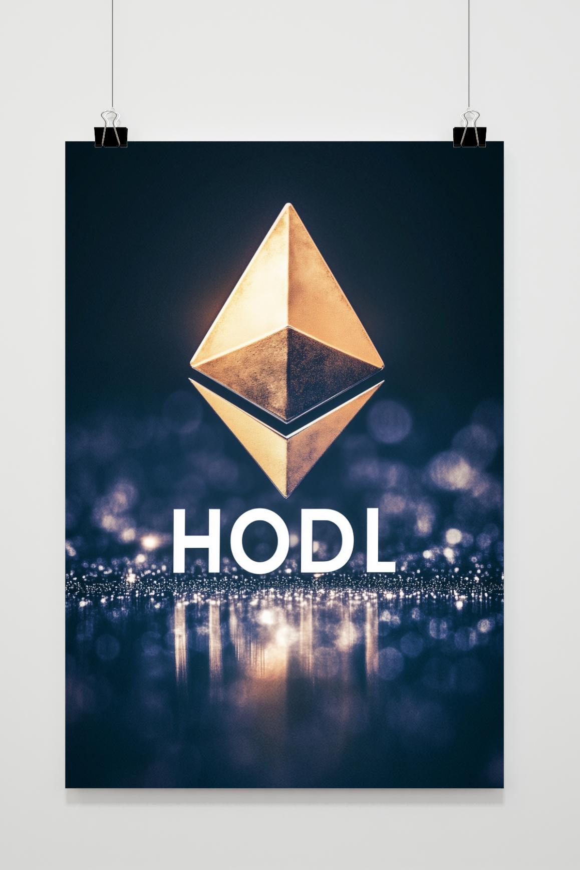 Póster HODL Ethereum de 25 Artstreet