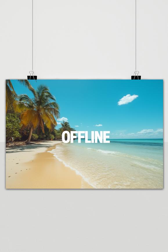 Affiche Offline Plage de 25 Artstreet