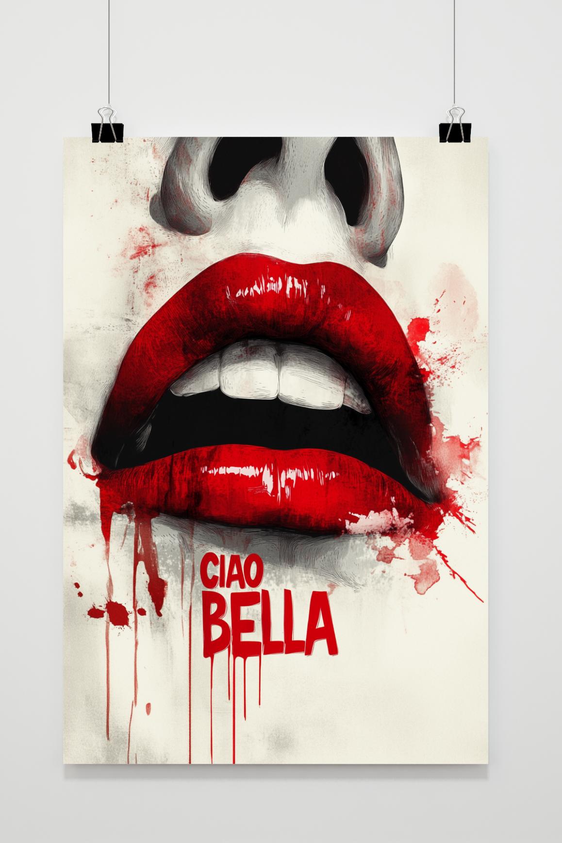 Affiche Ciao Bella Lèvres de 25 Artstreet