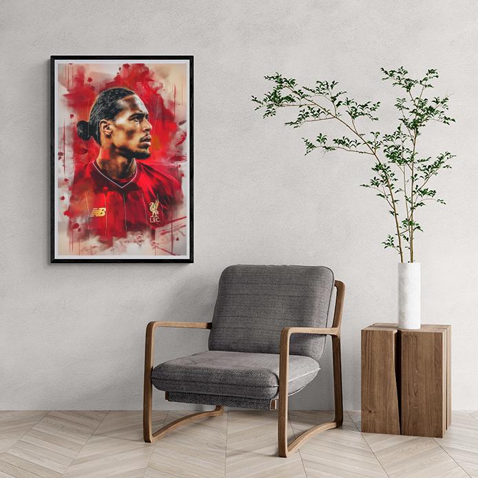 Virgil van Dijk dans un intérieur