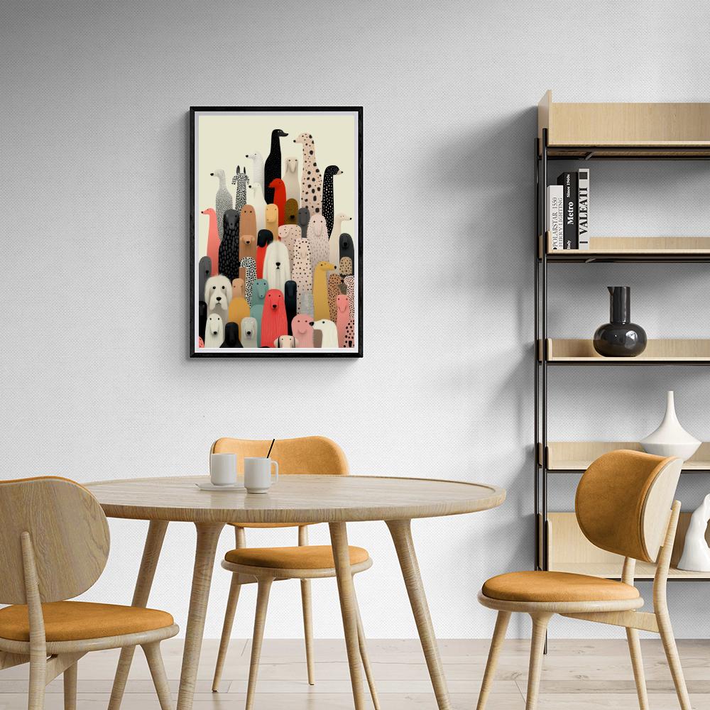 Chiens dans un intérieur