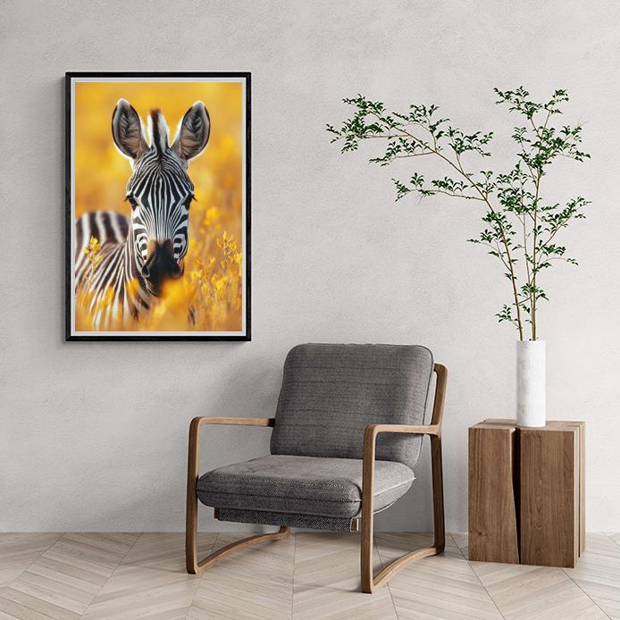 Zèbre dans un intérieur