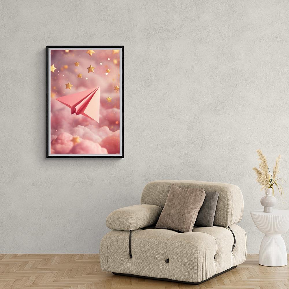 Avión de Papel en un interior
