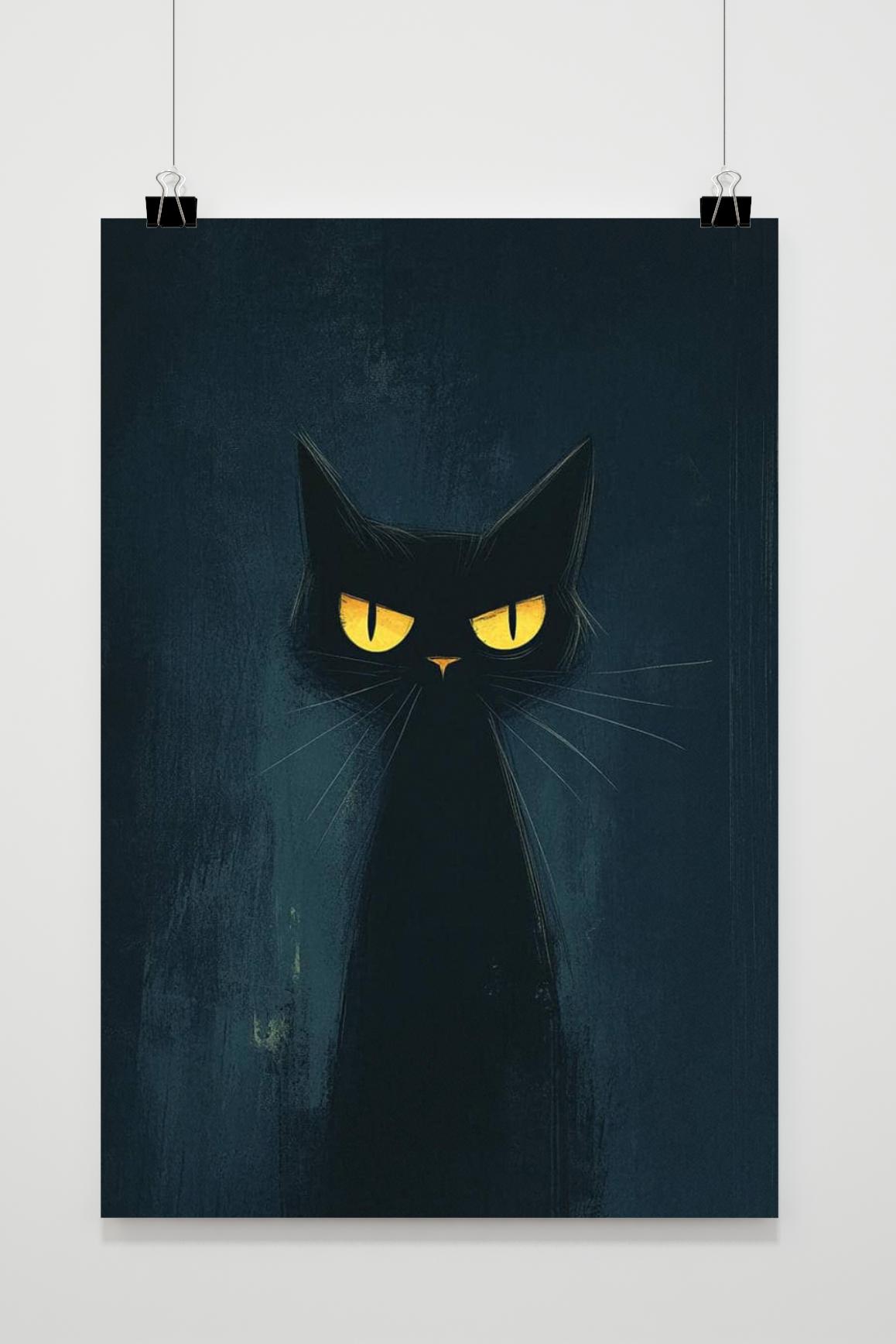 Póster Gato Acuarela de 25 Artstreet