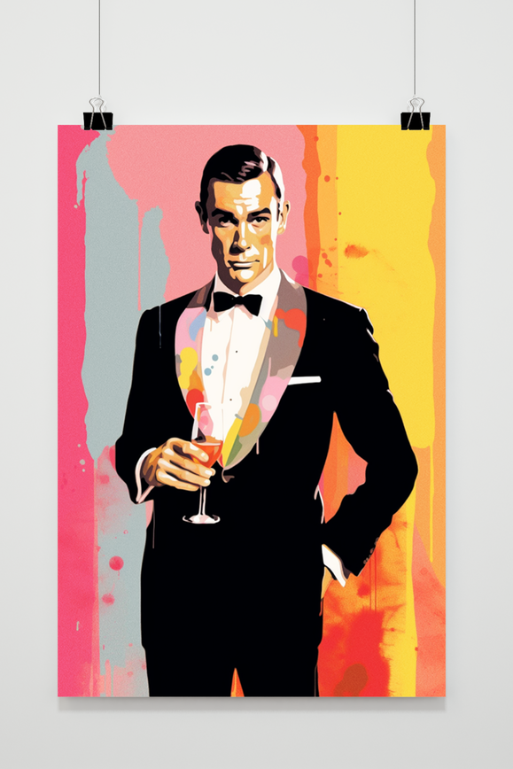 Póster James Bond Warhole de 25 Artstreet