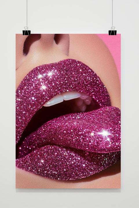Affiche Langue Paillettes