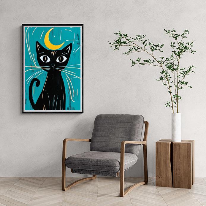 Chat Noir dans un intérieur