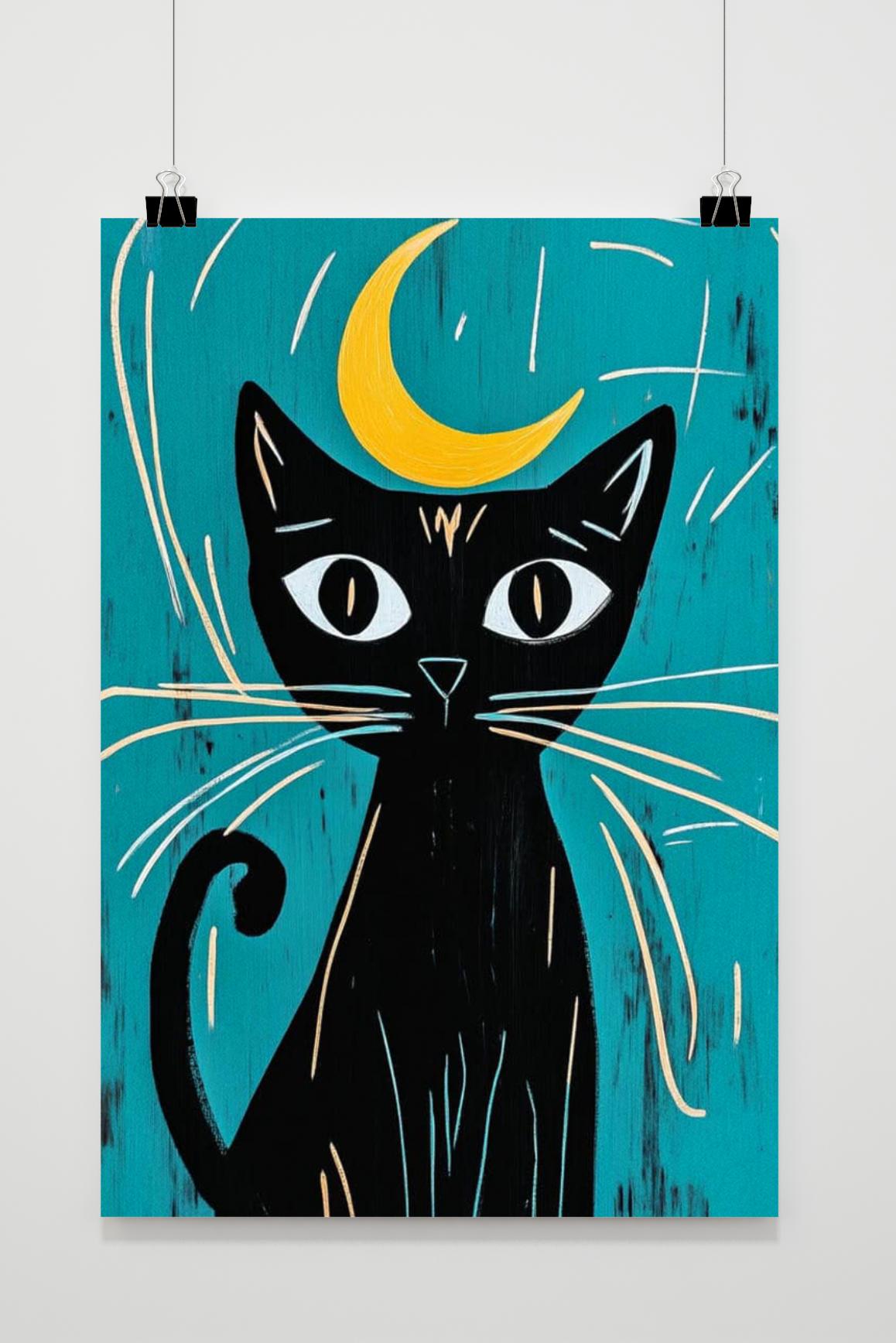 Affiche Chat Noir de 25 Artstreet