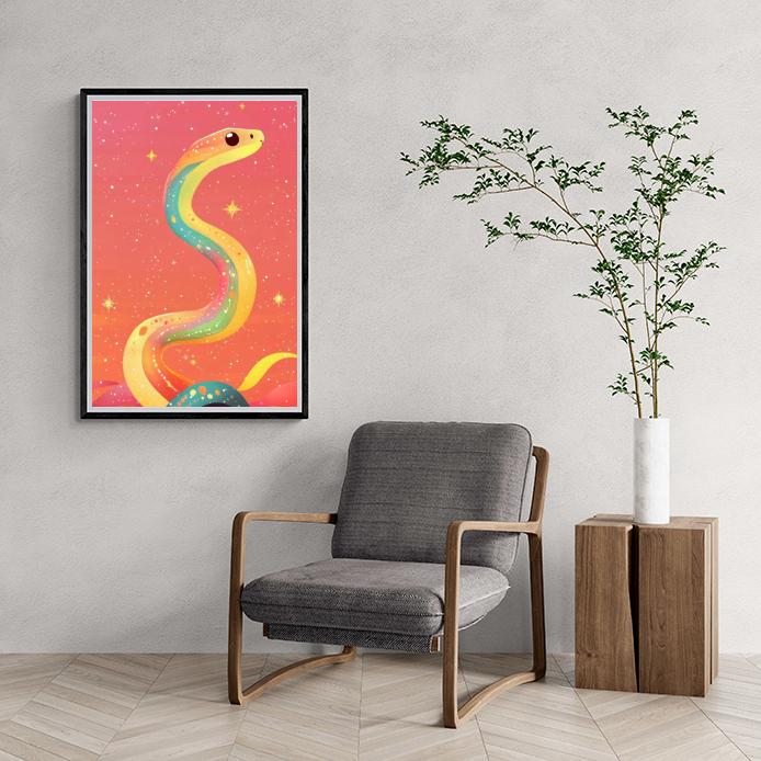 Serpent dans un intérieur