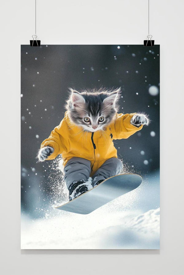 Kat Snowboarden poster