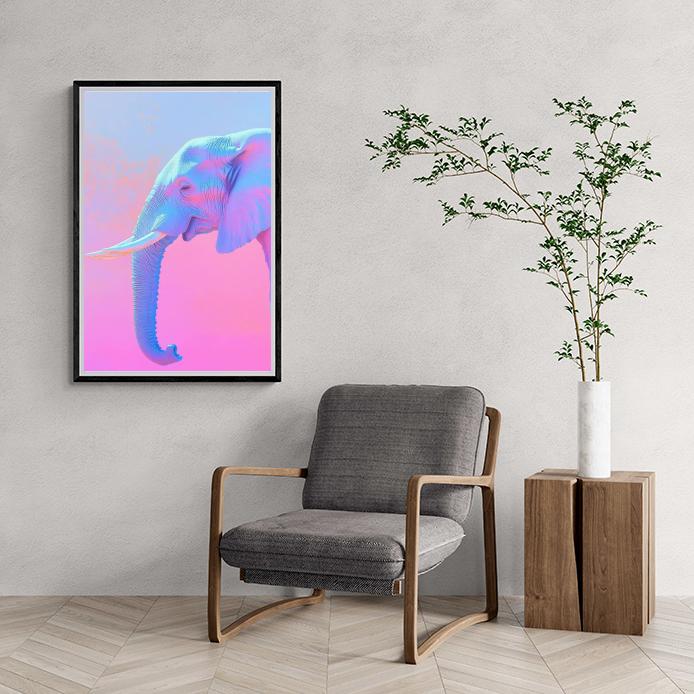 Éléphant dans un intérieur
