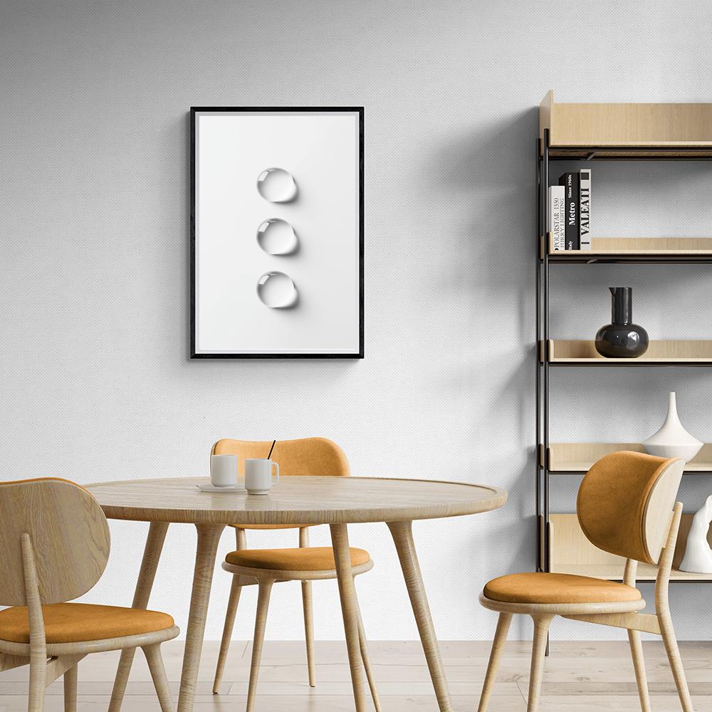 Gouttes d'eau dans un intérieur