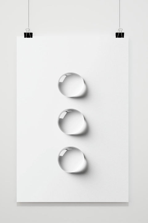 Affiche Gouttes d'eau