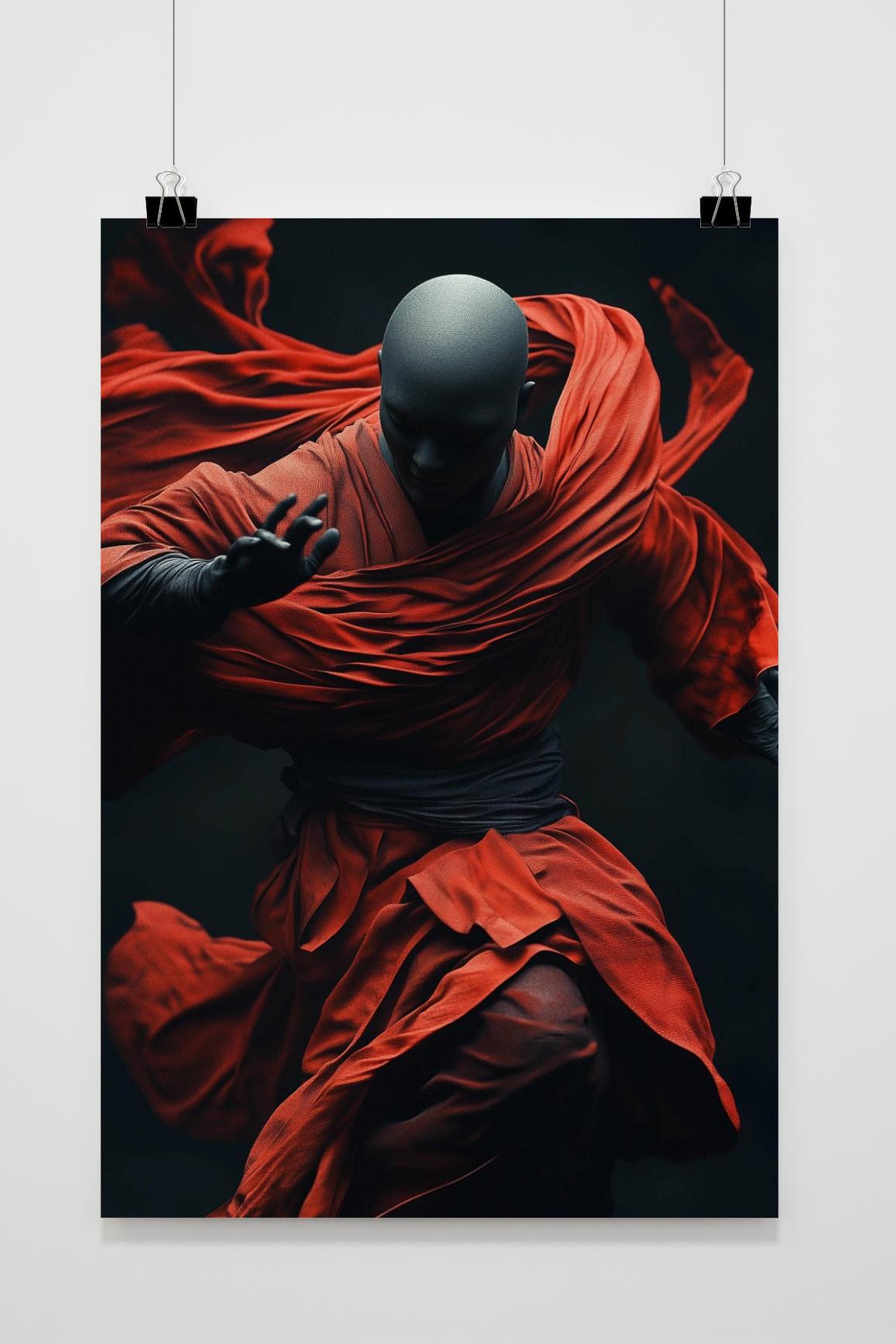 Affiche Moine Shaolin de 25 Artstreet