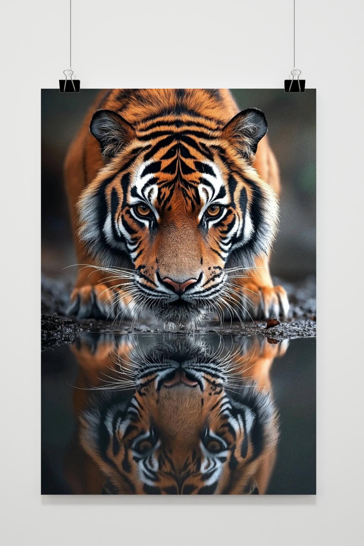 Affiche Tigre Reflet de 25 Artstreet