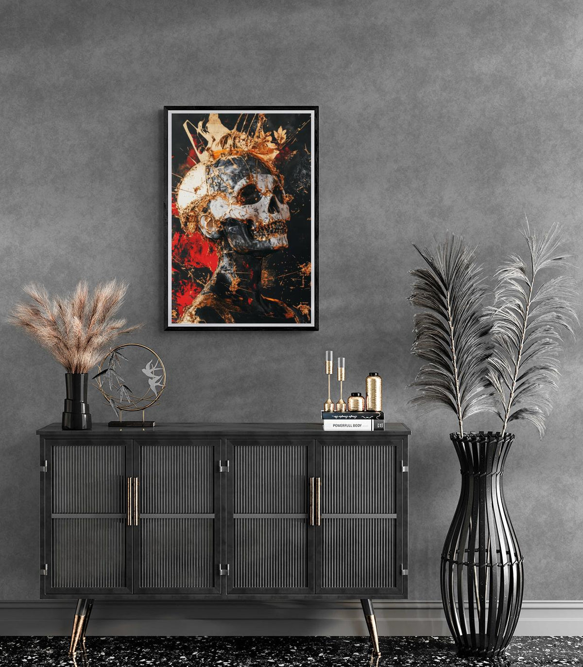 Crâne dans un intérieur