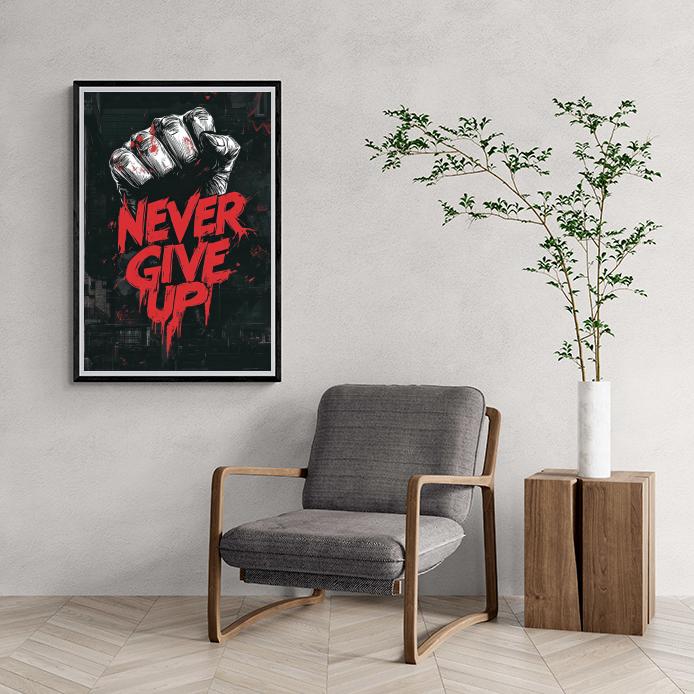 Never Give Up dans un intérieur