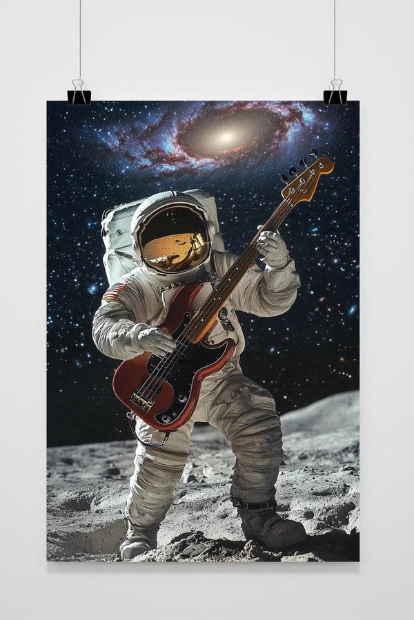 Póster Astronauta con Bajo